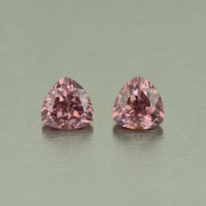 RoseZircon trill pair 6.1mm 2.70cts H zn5269