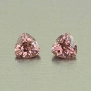 RoseZircon trill pair 6.4mm 2.94cts H zn5426