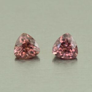 RoseZircon trill pair 6.5mm 2.88cts H zn5427