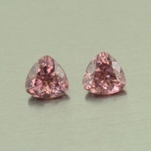 RoseZircon trill pair 6.5mm 2.89cts H zn5428