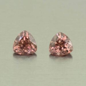 RoseZircon trill pair 6.5mm 2.93cts H zn5429