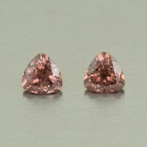 RoseZircon trill pair 6.5mm 3.03cts H zn5432