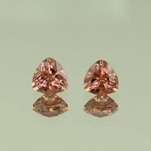 RoseZircon trill pair 6.5mm 6.7mm 3.10cts H zn3109