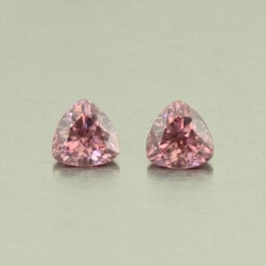 RoseZircon trill pair 7.0mm 3.65cts H zn5438 SOLD