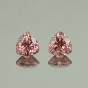 RoseZircon trill pair 7.5mm 4.63cts H zn5442 SOLD
