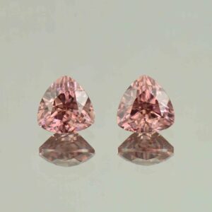 RoseZircon trill pair 8.0mm 5.65cts H zn5447 SOLD