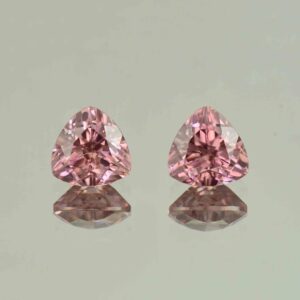 RoseZircon trill pair 8.5mm 6.58cts H zn5453 SOLD