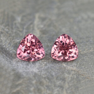 RoseZircon trill pair 9.0mm 7.40cts H b zn2378 crop SOLD