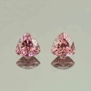 RoseZircon trill pair 9.0mm 7.63cts H zn5454 SOLD
