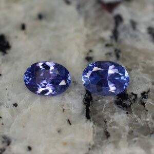 Tanzanite oval pair 7.5x5.5mm 2.12cts tz123