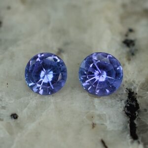 Tanzanite round pair 4.2mm 0.52cts tz218