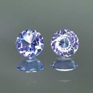 Tanzanite round pair 6.0mm 1.38cts tz154 SOLD