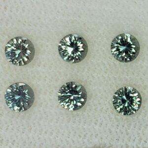 TealGreySapphire round 3.5mm 2.04cts 10pcs N sa379 SOLD
