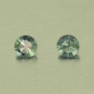 TealSapphire round pair 3.5mm 0.40cts N sa796