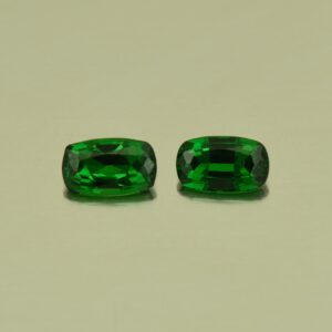 Tsavorite cush pair 6.5x4.0mm 1.21cts N ts309