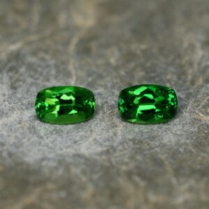 Tsavorite cushion pair 4.8x3.1mm 0.58cts ts277 SOLD