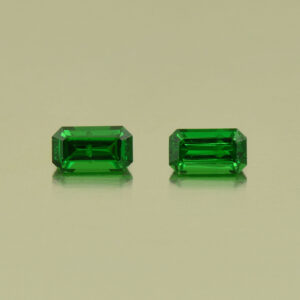Tsavorite eme cut pair 5.0x3.0mm 0.58cts N ts306 SOLD