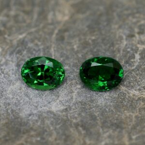 Tsavorite oval pair 6.4x4.9mm 1.62cts ts208 SOLD