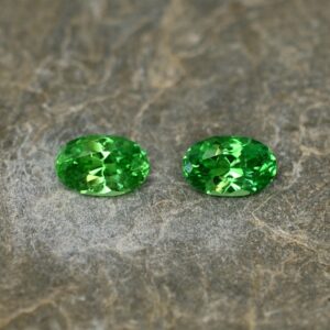 Tsavorite oval pair 7.0x4.5mm 1.58cts ts320 SOLD