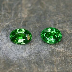 Tsavorite oval pair 7.4x5.4mm 2.28cts ts195 SOLD