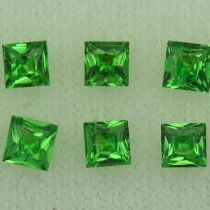 Tsavorite princess box set 3.2mm 3.3mm 1.91cts N ts676