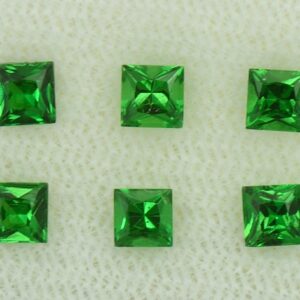 Tsavorite princess box set 3.2x3.3mm 2.00cts N ts453