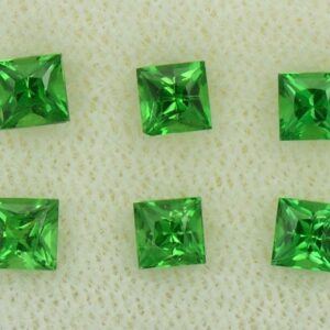 Tsavorite princess box set 3.2x3.3mm 2.13cts N ts454