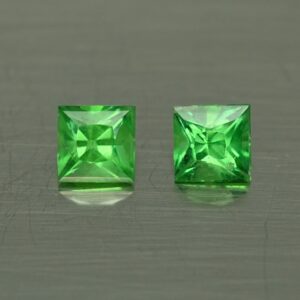 Tsavorite princess pair 3.5mm 0.57cts ts369