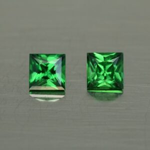 Tsavorite princess pair 3.7mm 0.69cts ts370