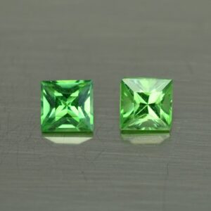 Tsavorite princess pair 3.8mm 0.62cts ts372