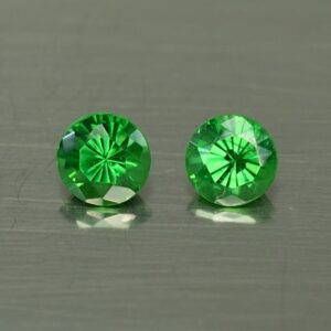 Tsavorite round pair 3.4mm 0.37cts ts360 SOLD
