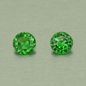 Tsavorite round pair 3.6 3.7mm 0.38cts N ts385