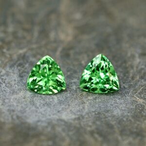Tsavorite trillion pair 5.2 5.0mm 0.99cts ts305 SOLD