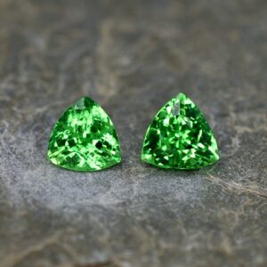 Tsavorite trillion pair 6.6mm 2.68cts ts165 SOLD