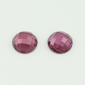 UmbaliteGarnet round rosecut pair 7.0mm 3.17cts N ug1129 a
