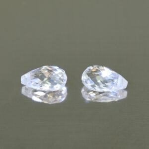 WhiteZircon brio pair 8.2x4.9mm 3.01cts H zn3601
