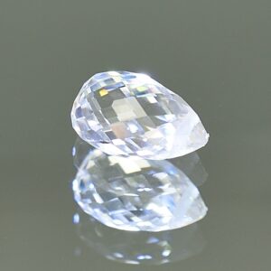 WhiteZircon briolette 9.2x6.0mm 2.59cts H a zn2768