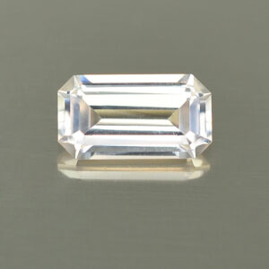 WhiteZircon eme cut 8.1x4.5mm 1.42cts N zn4563