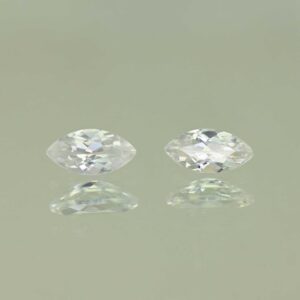 WhiteZircon marq pair 8.0x4.0mm 1.65cts H zn3624