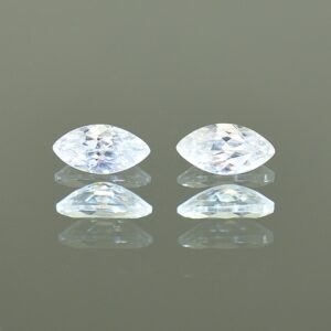 WhiteZircon marquise pair 8.0x4.0mm 1.68cts H zn2769