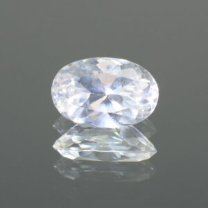 WhiteZircon oval 10.4x6.8mm 3.07cts H zn1892 crop SOLD