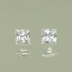 WhiteZircon princess pair 3.5mm 0.72cts H zn3630