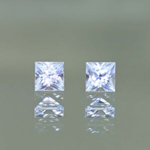 WhiteZircon princess pair 3.5mm 0.73cts H zn3629