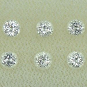 WhiteZircon round box set 3.5mm 2.63cts H zn6725