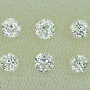 WhiteZircon round box set 3.5mm 2.76cts H zn6726