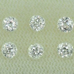 WhiteZircon round box set 3.5mm 2.79cts H zn6727 SOLD