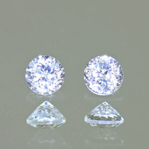 WhiteZircon round pair 3.5mm 0.55cts H zn7885