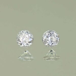 WhiteZircon round pair 4.0mm 0.75cts H zn3604