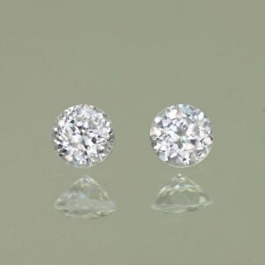 WhiteZircon round pair 4.0mm 0.77cts H zn3606