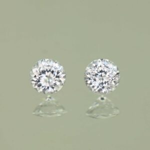 WhiteZircon round pair 4.5mm 0.97cts H zn3642